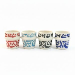 4 Verres en calligraphie